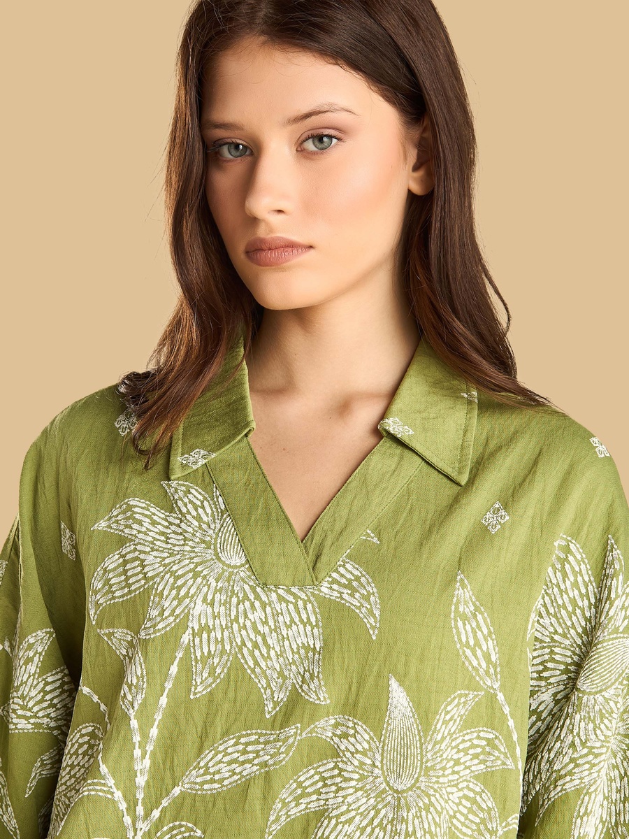 Rubber Embroidered Top