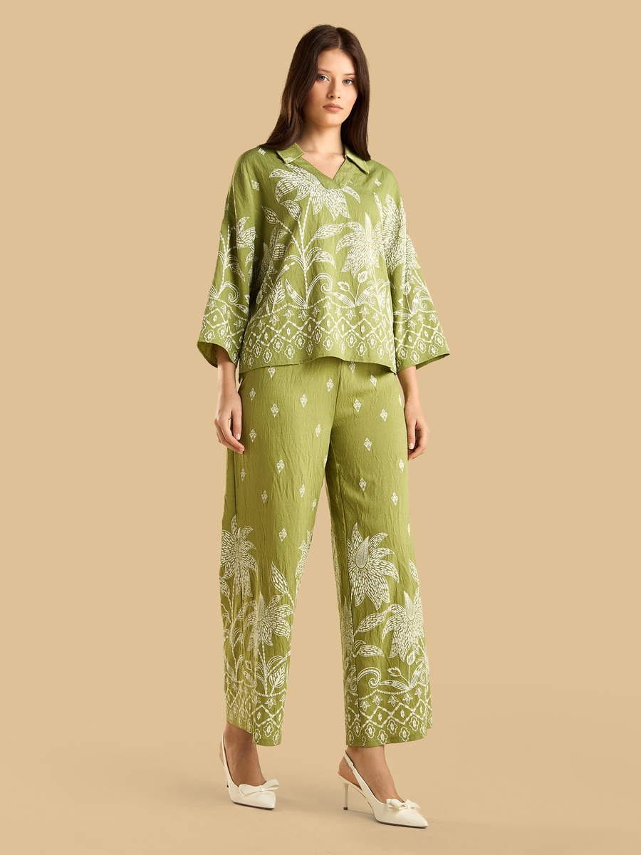 Rubber Embroidered Top