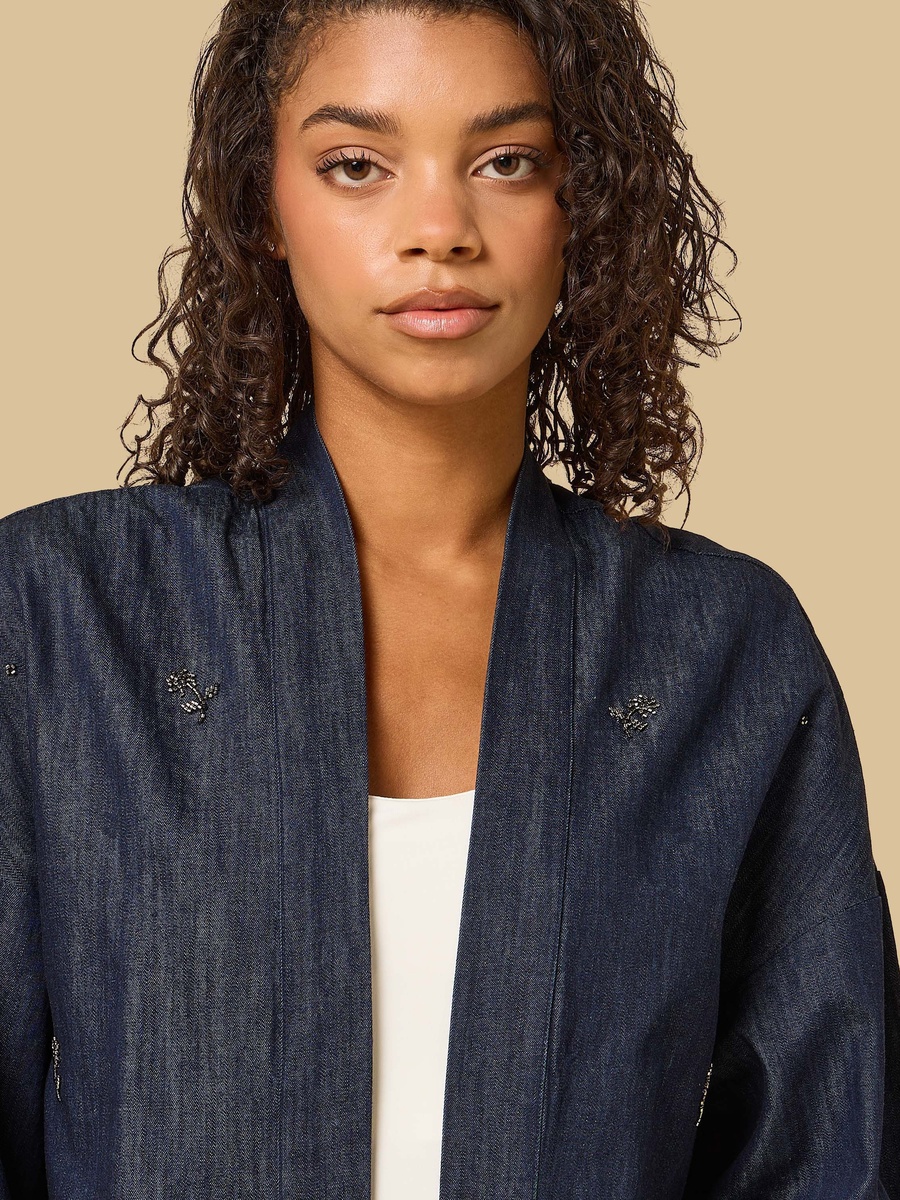 Cropped Zip Through Melton Jacket For Women at Kuwait | Styli