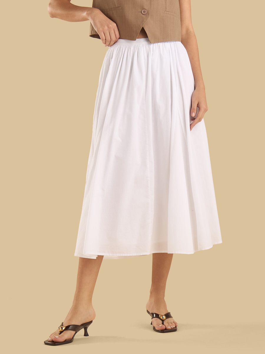 Flared Midi Skirt