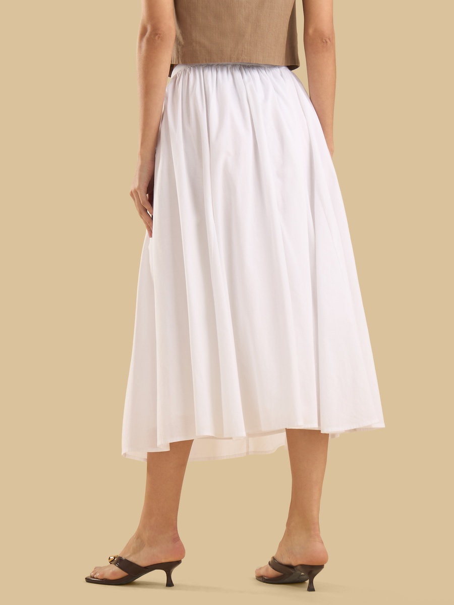 Flared Midi Skirt