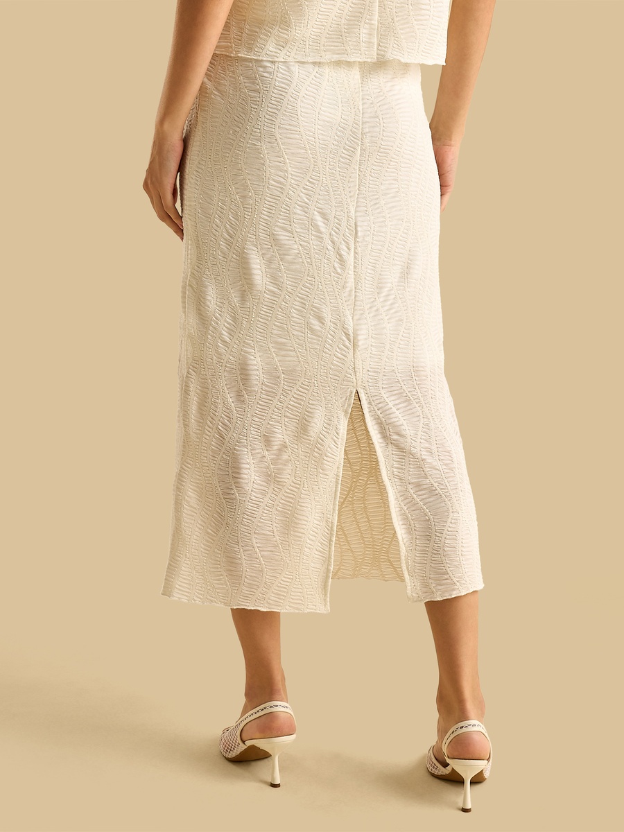 Textured Skirt with Slit