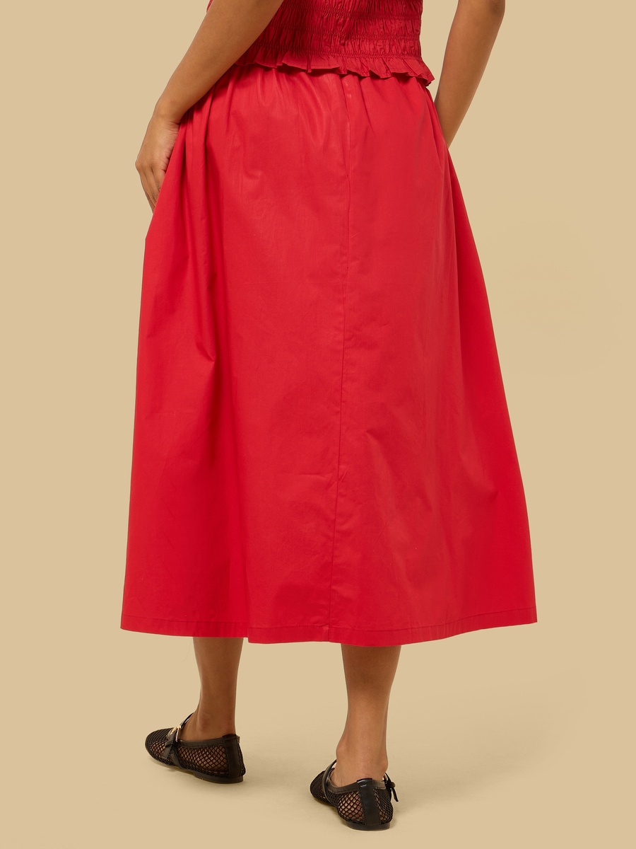 Midi Skirt with Zip Closure
