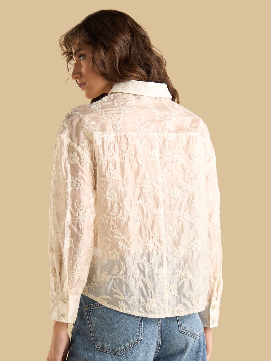 Floral Embroidered Shirt