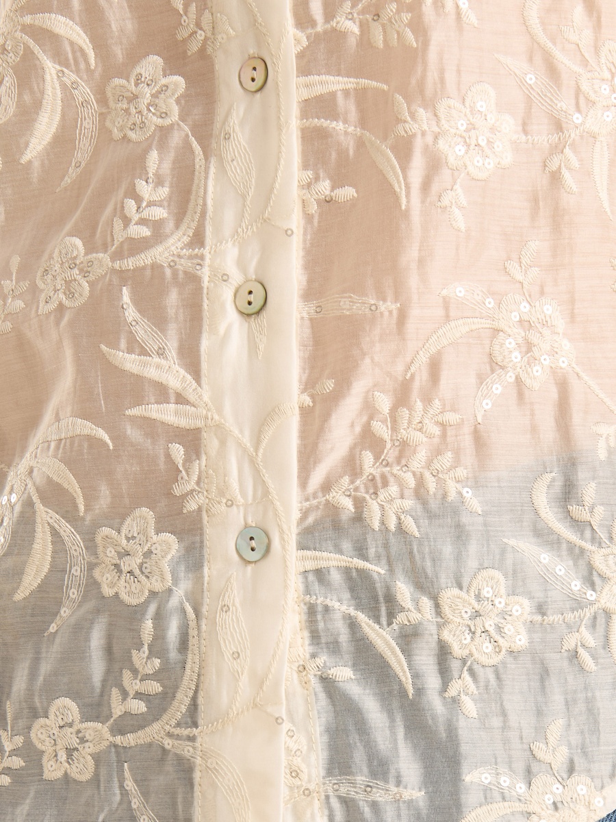 Floral Embroidered Shirt