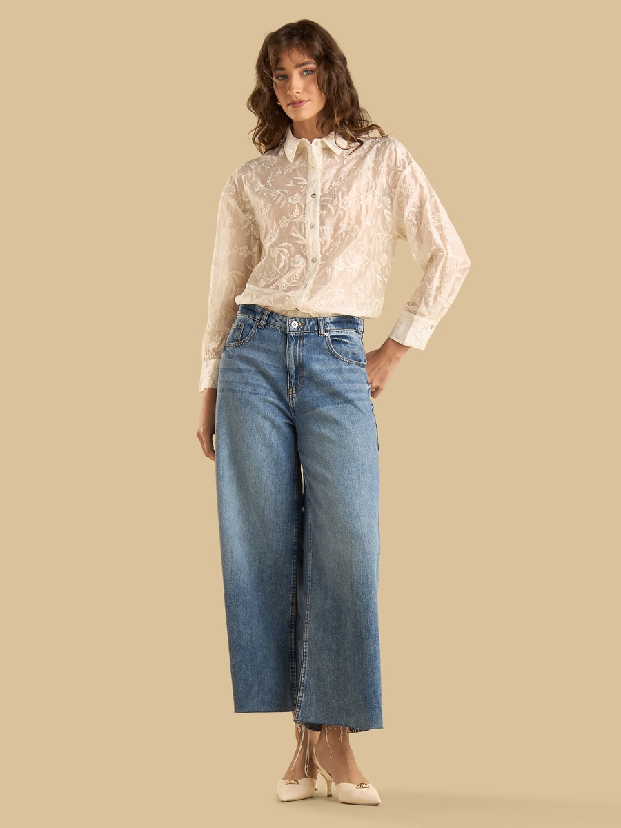 Floral Embroidered Shirt