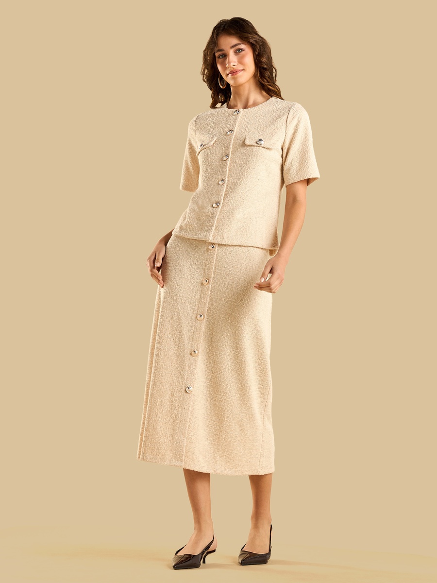 Textured Linen Tweed Shirt