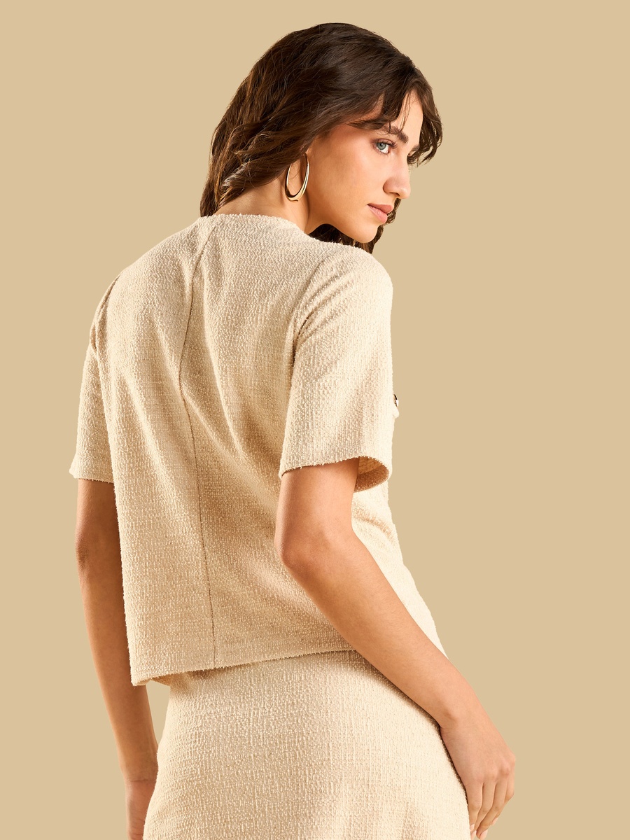 Textured Linen Tweed Shirt