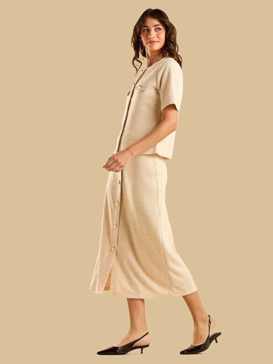 Textured Linen Tweed Shirt