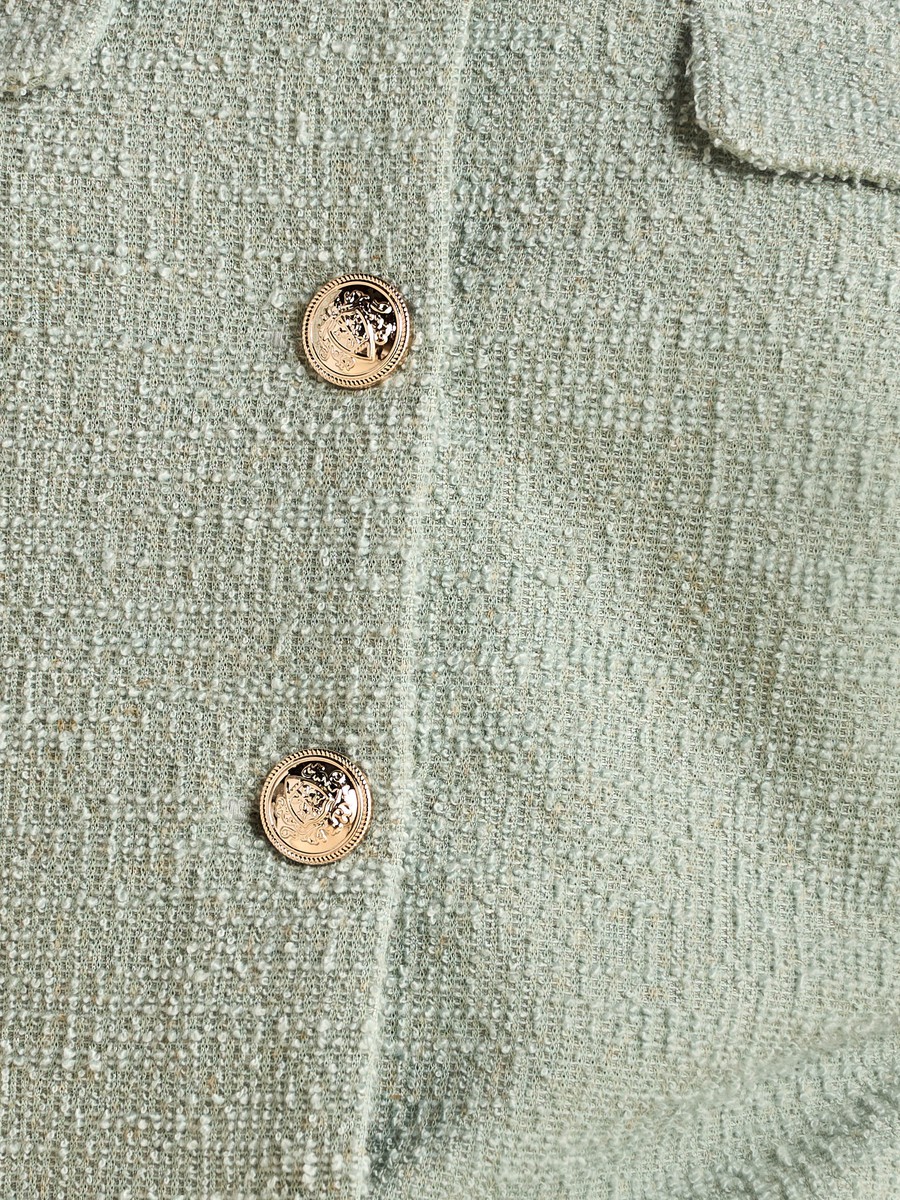 Textured Linen Tweed Shirt