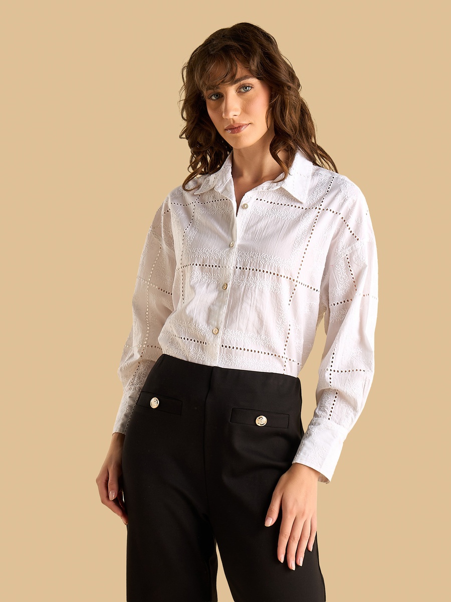 Embroidered Oversized Shirt