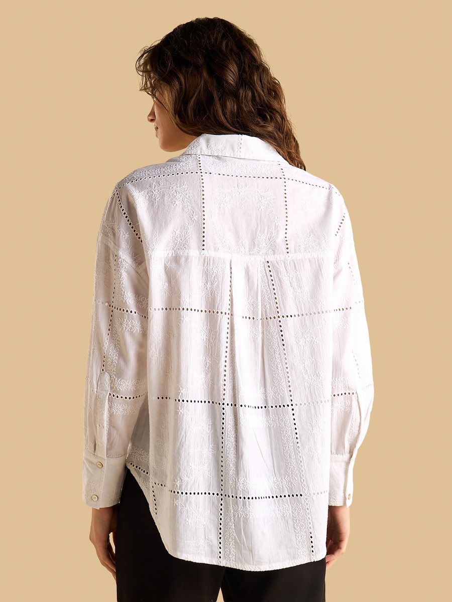 Embroidered Oversized Shirt
