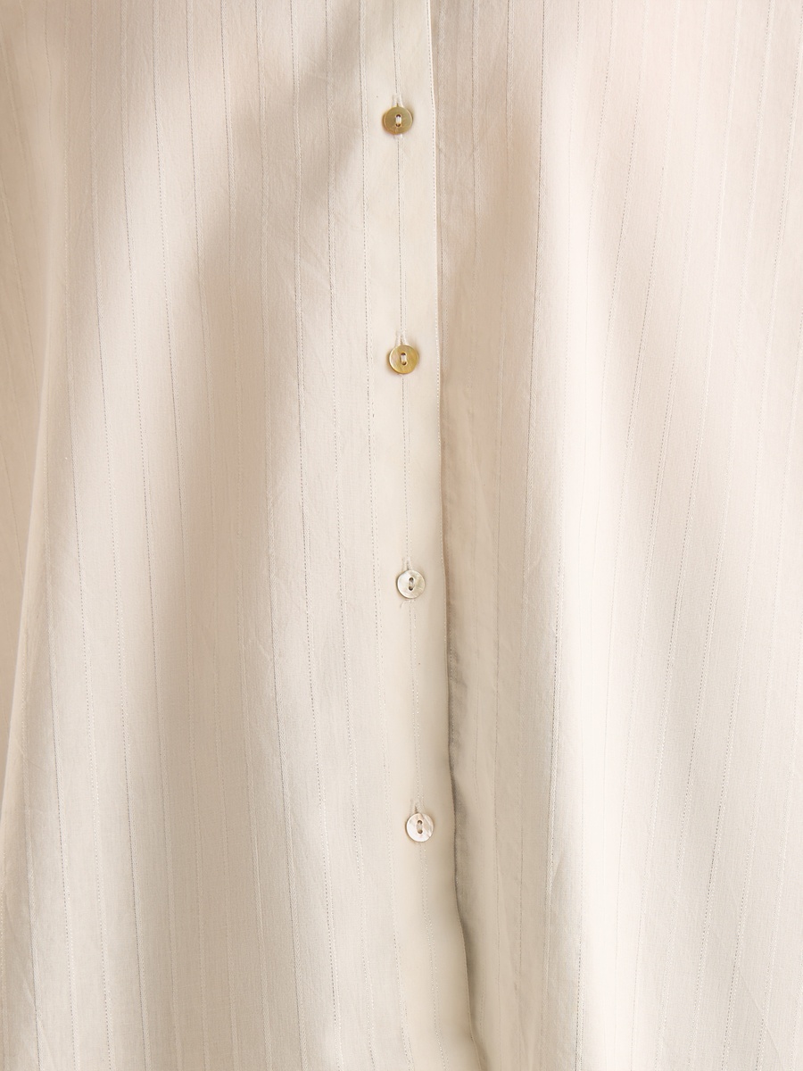 Lurex Striped Poplin Shirt