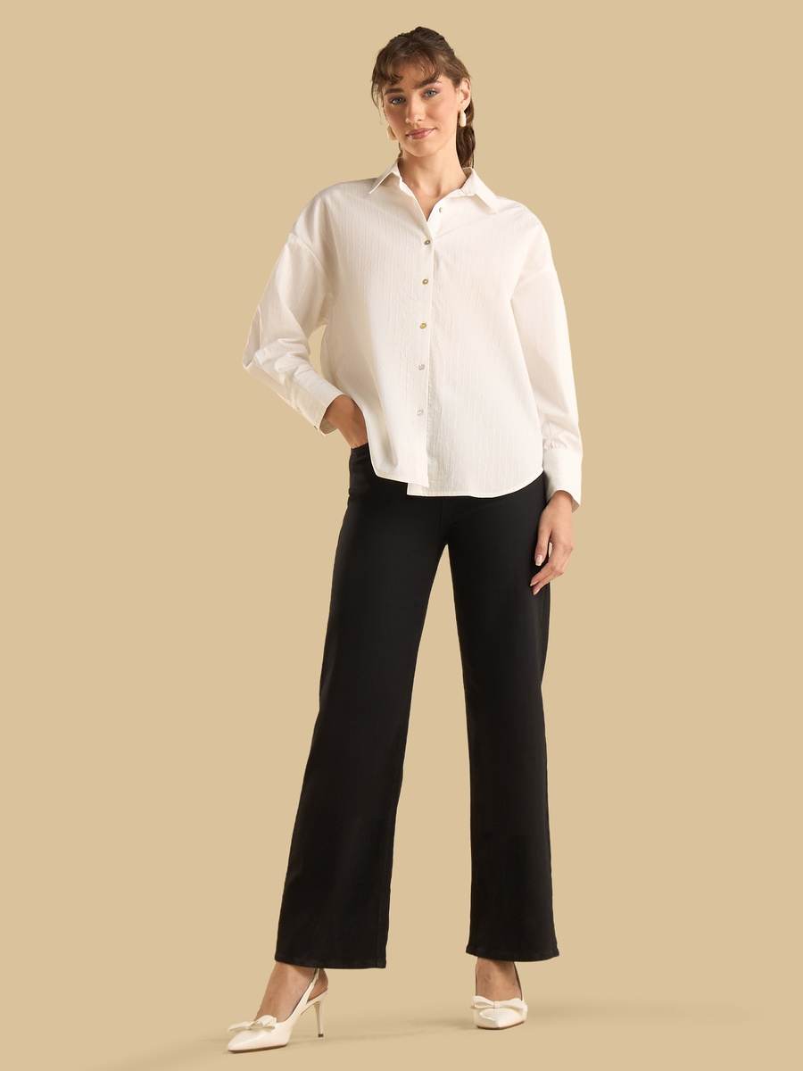 Lurex Striped Poplin Shirt