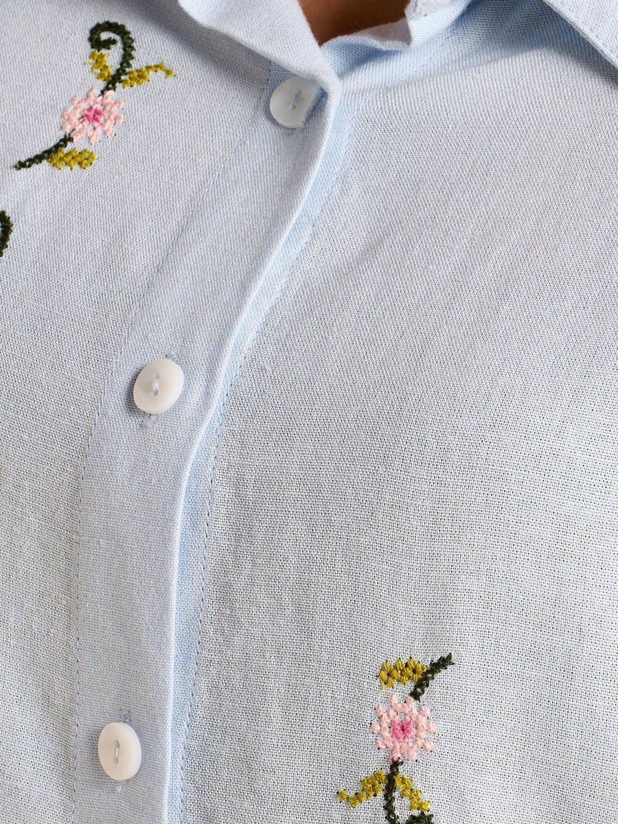 Floral Embroidered Shirt