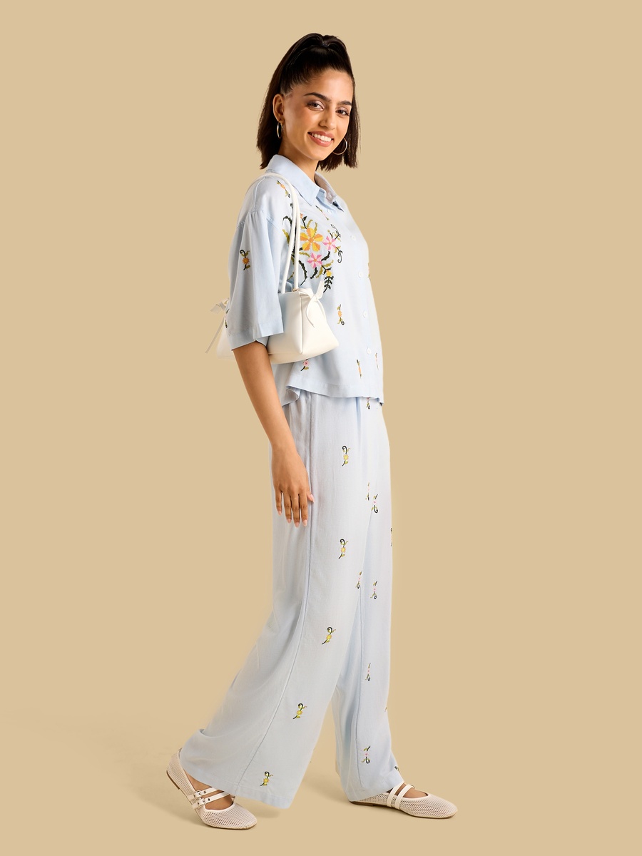 Floral Embroidered Shirt