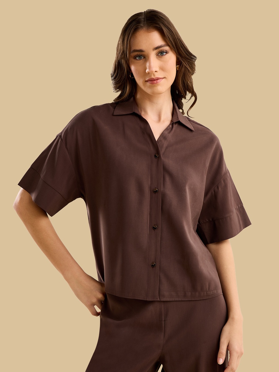 Cupro Panelled Shirt