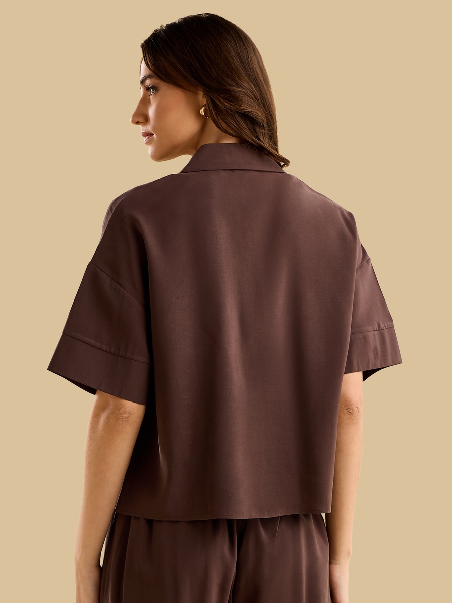 Cupro Panelled Shirt