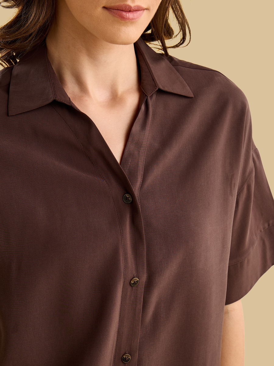 Cupro Panelled Shirt
