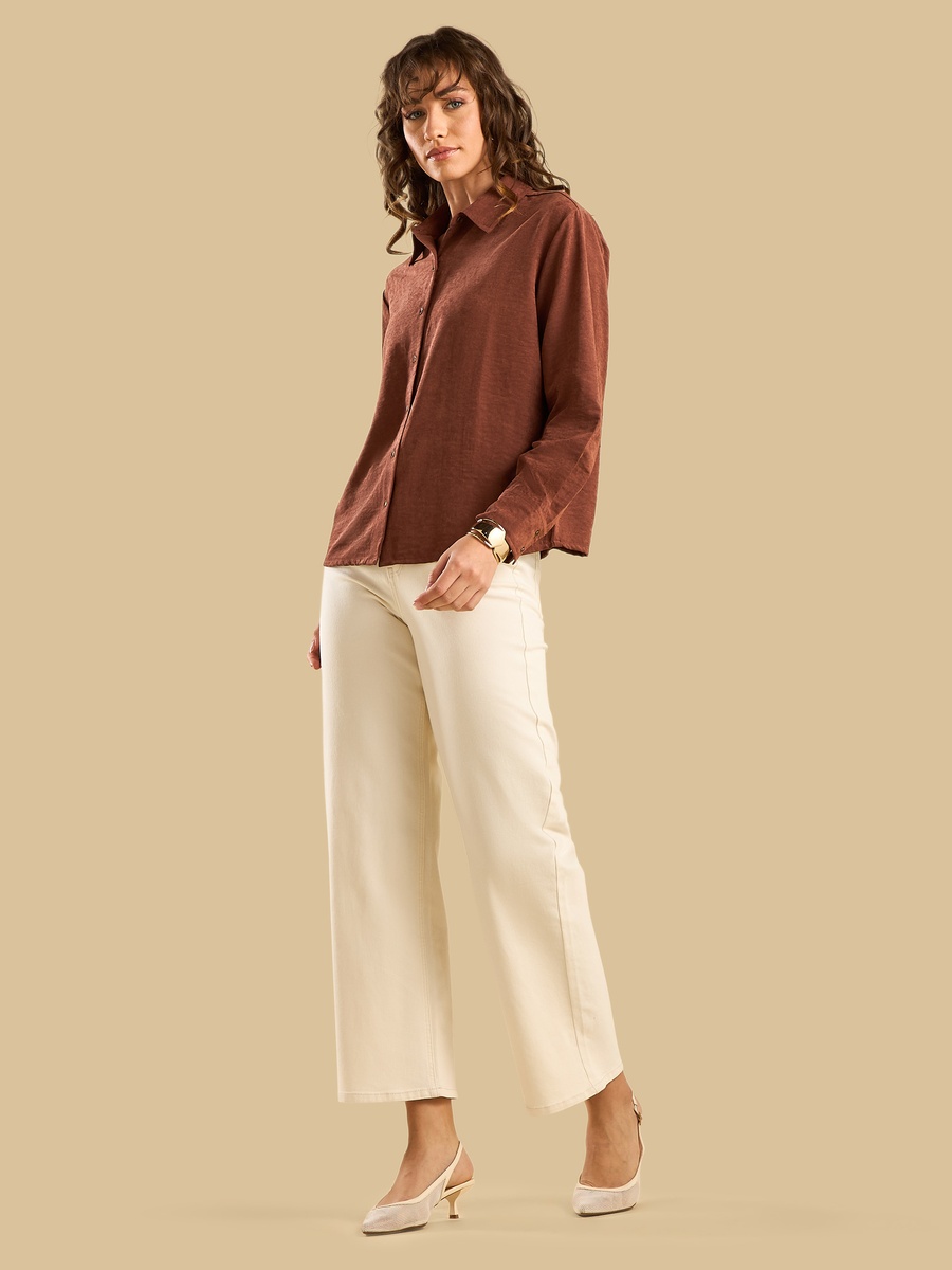 Textured Suede Oversized Shirt