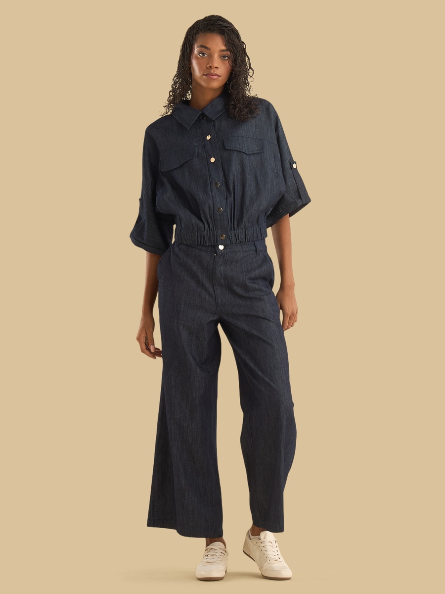 Plain Shirt with Elasticated Hem