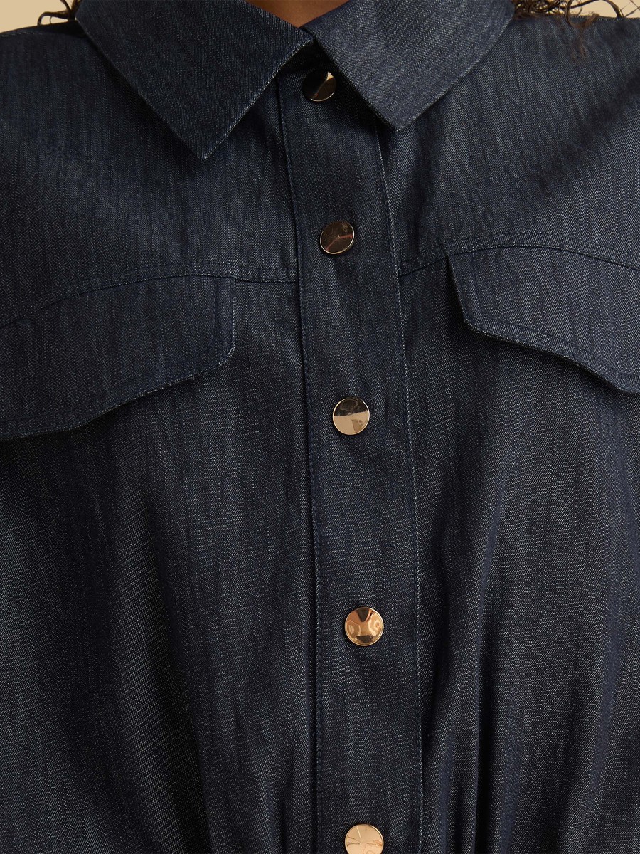 Plain Shirt with Elasticated Hem