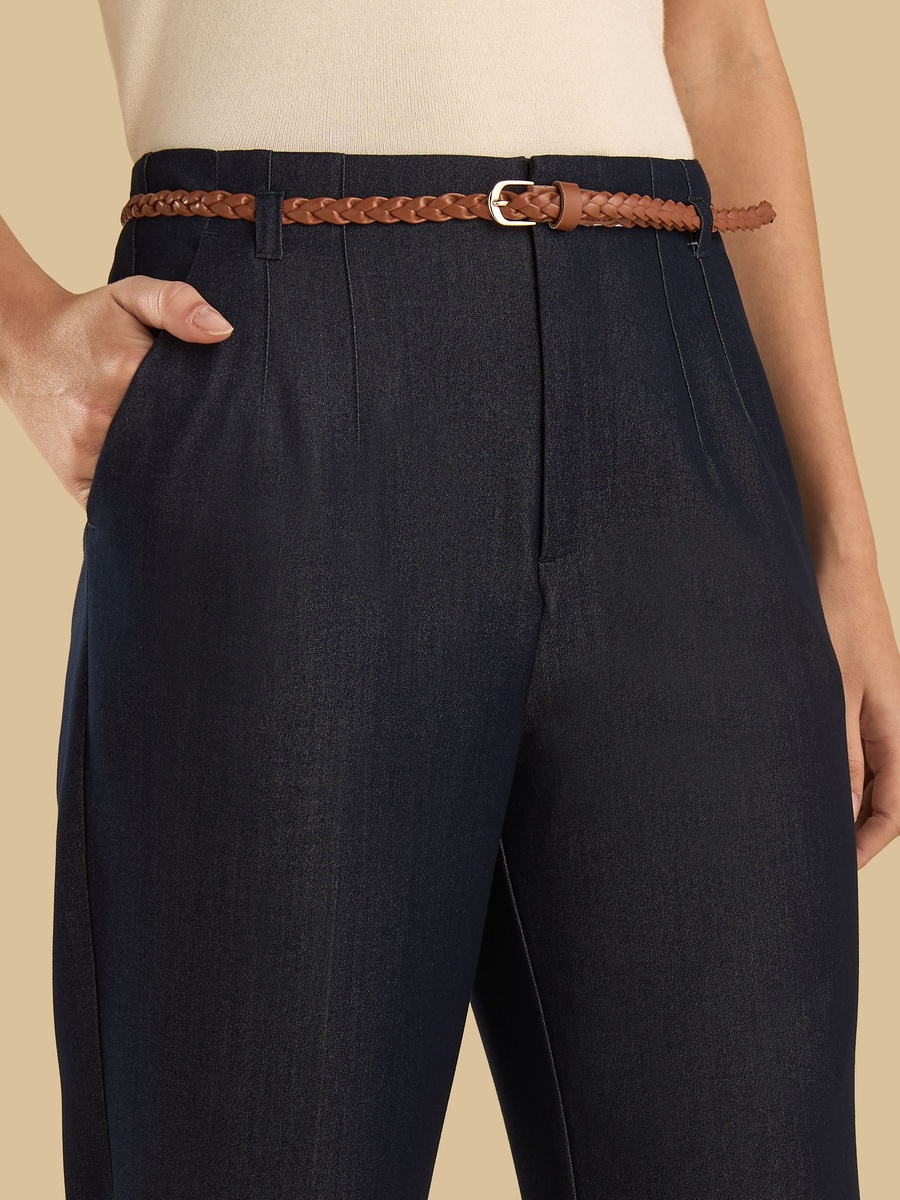 Tapered Pants With Belt