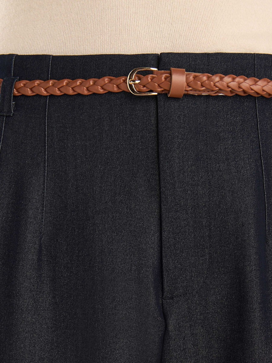 Tapered Pants With Belt