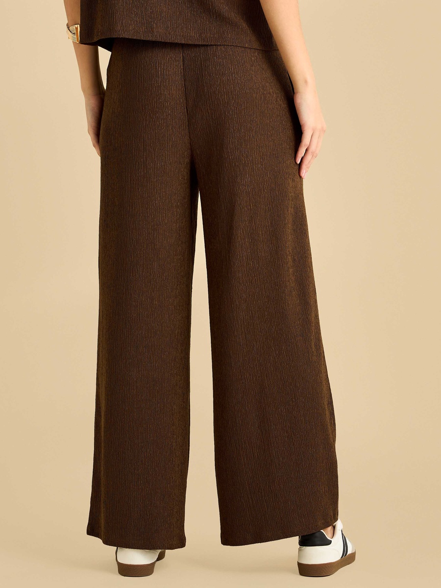 Textured Wide Leg Pants