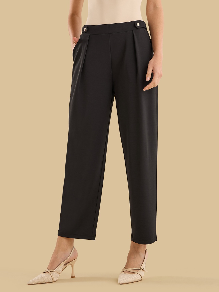 Side Tab Wide Leg Pants