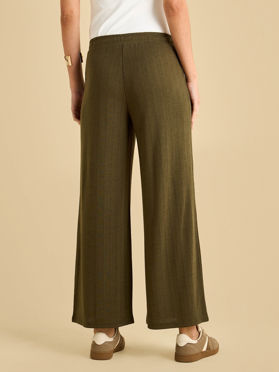 Pointelle Wide Leg Pants