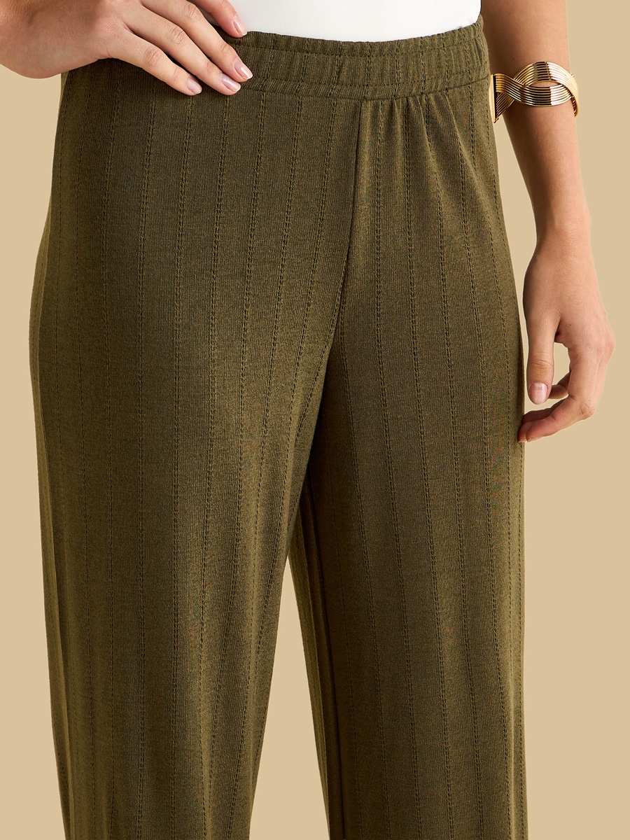 Pointelle Wide Leg Pants