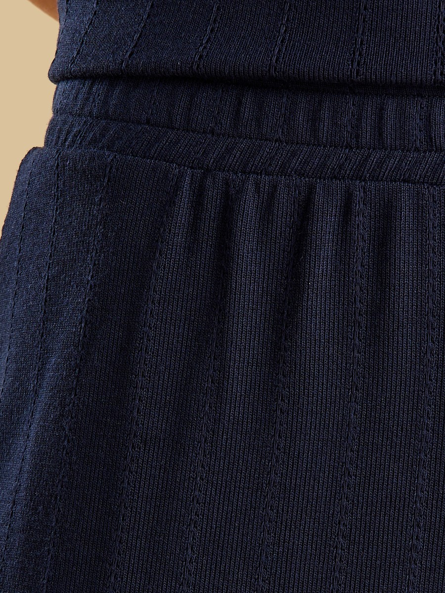Pointelle Textured Wide Leg Pants