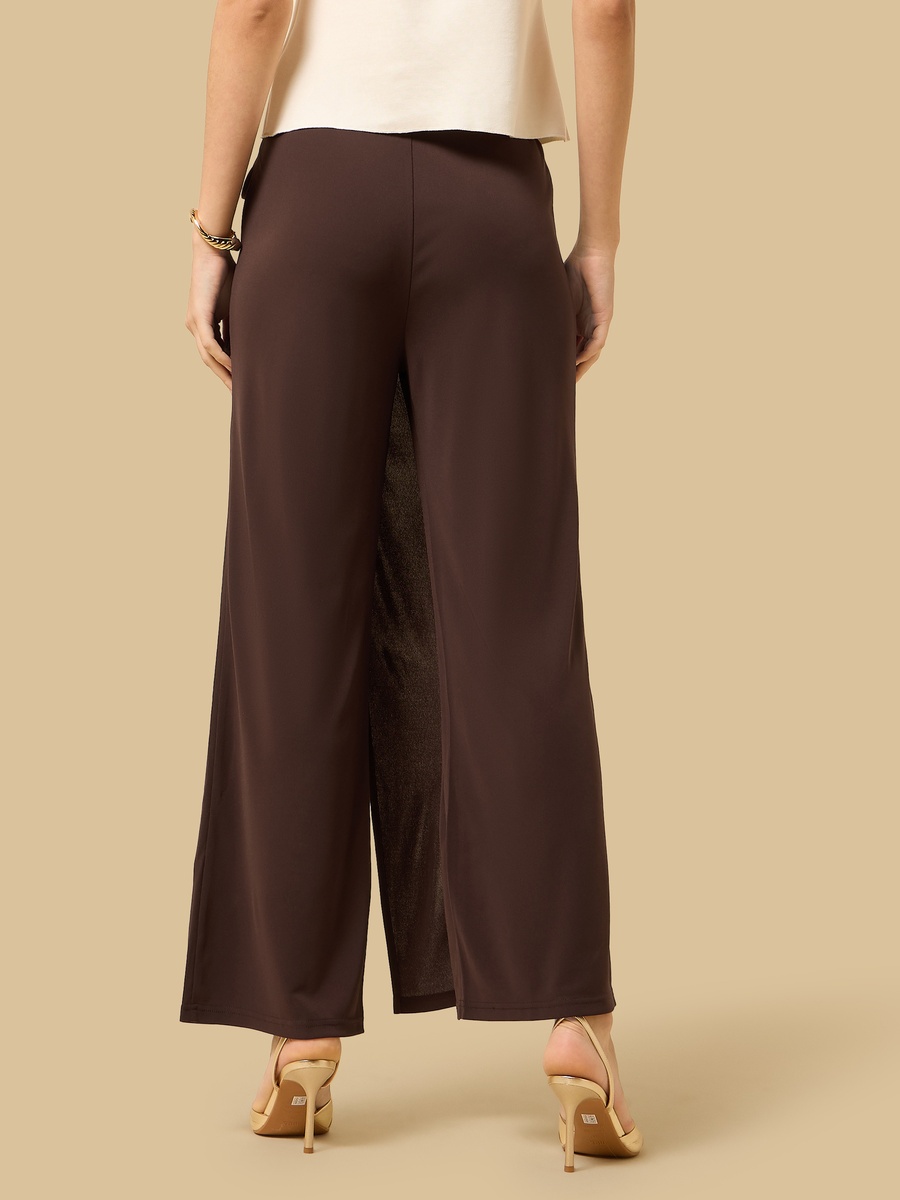 Wrap Front Wide Leg Pants