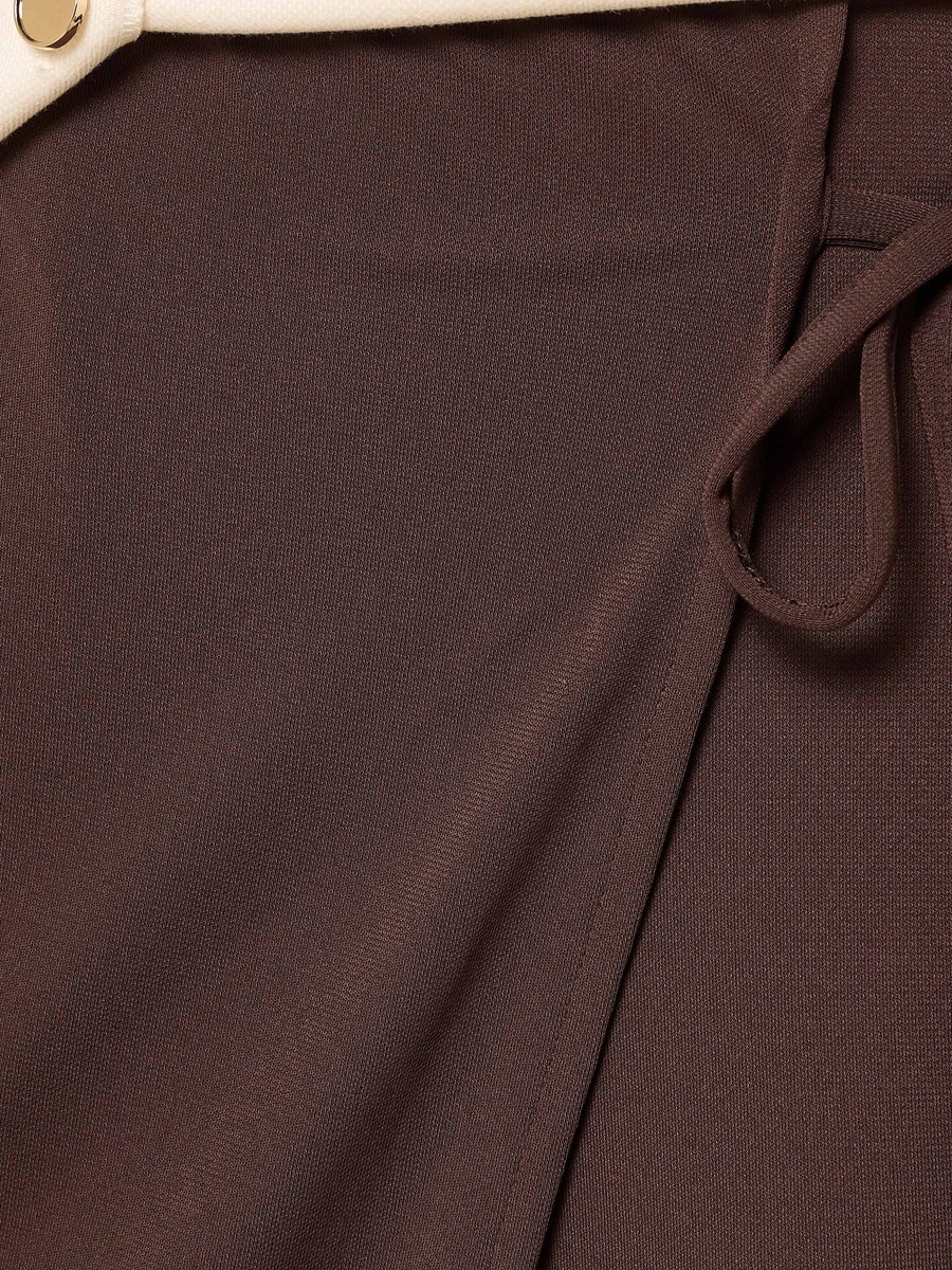 Wrap Front Wide Leg Pants
