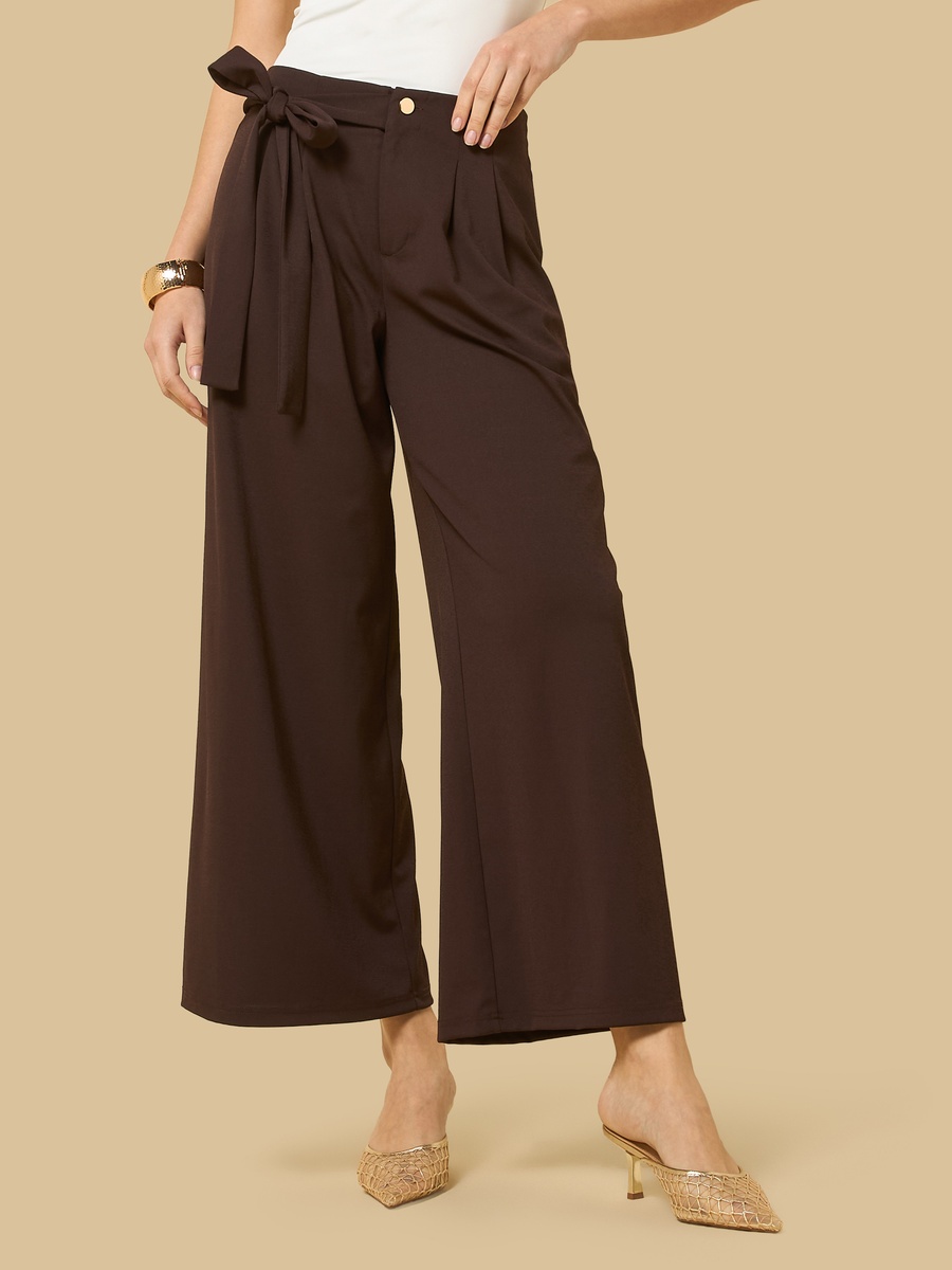 Tie Front Wide Leg Pants