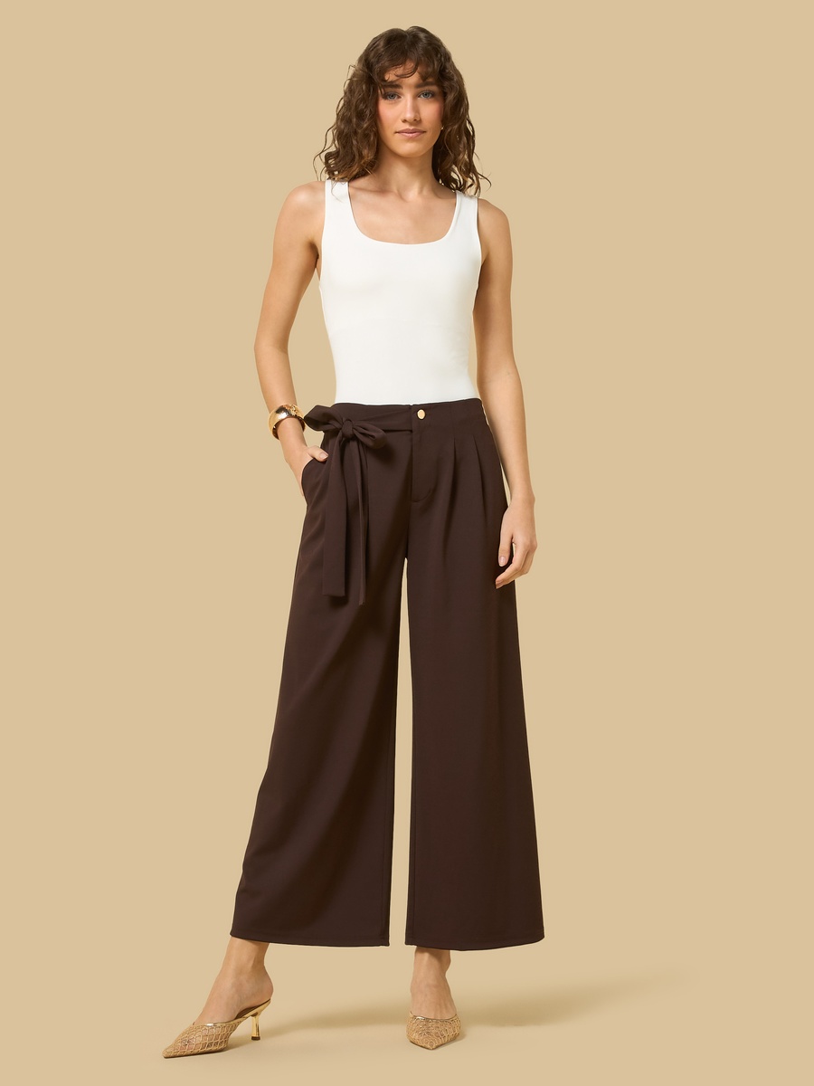 Tie Front Wide Leg Pants