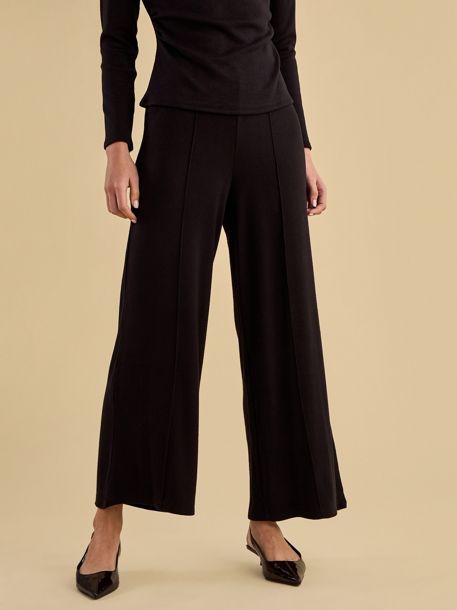 Pintuck Wide Leg Pants