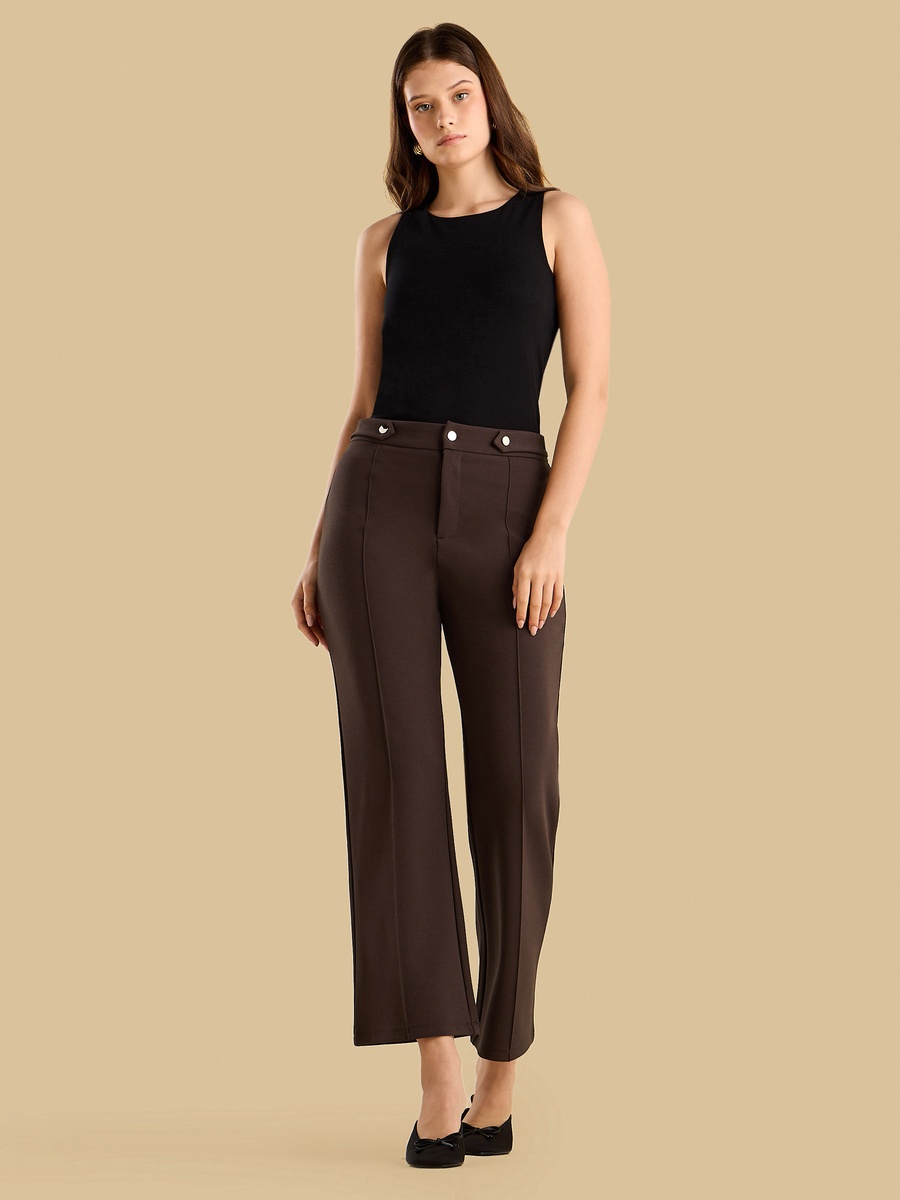 Wide Leg Pants with Centre Seam