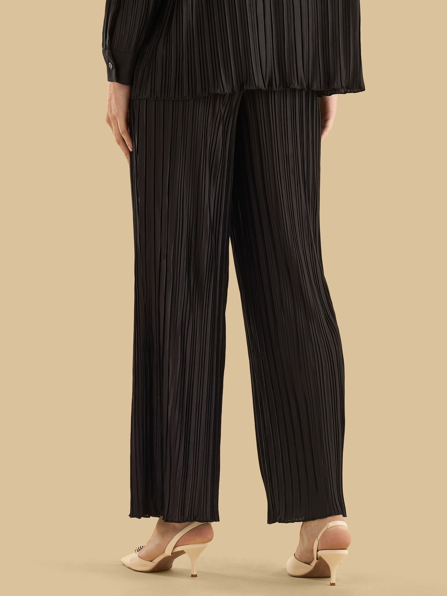 Plisse Wide Leg Pants