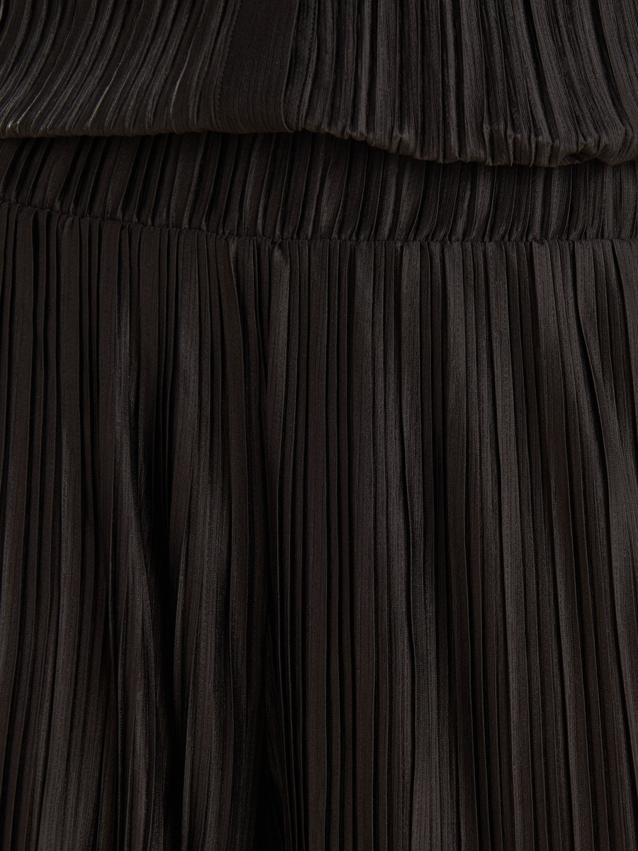 Plisse Wide Leg Pants