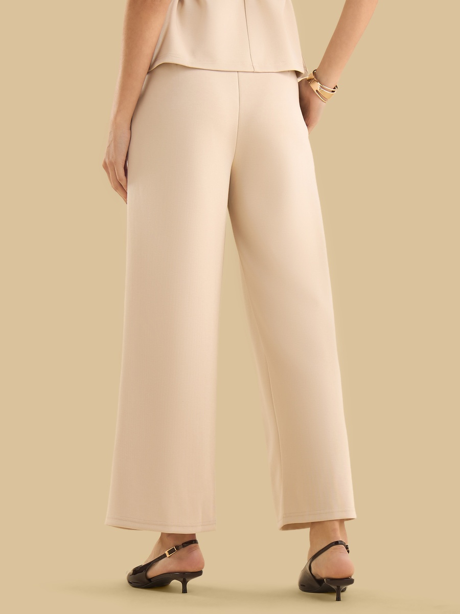 Pleated Wide Leg Trousers