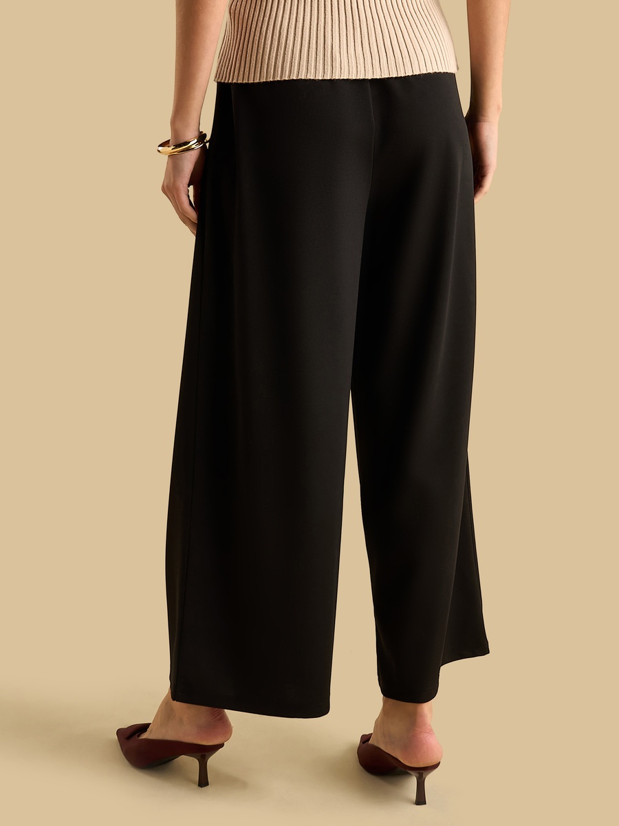 Pleated Wide Leg Trousers