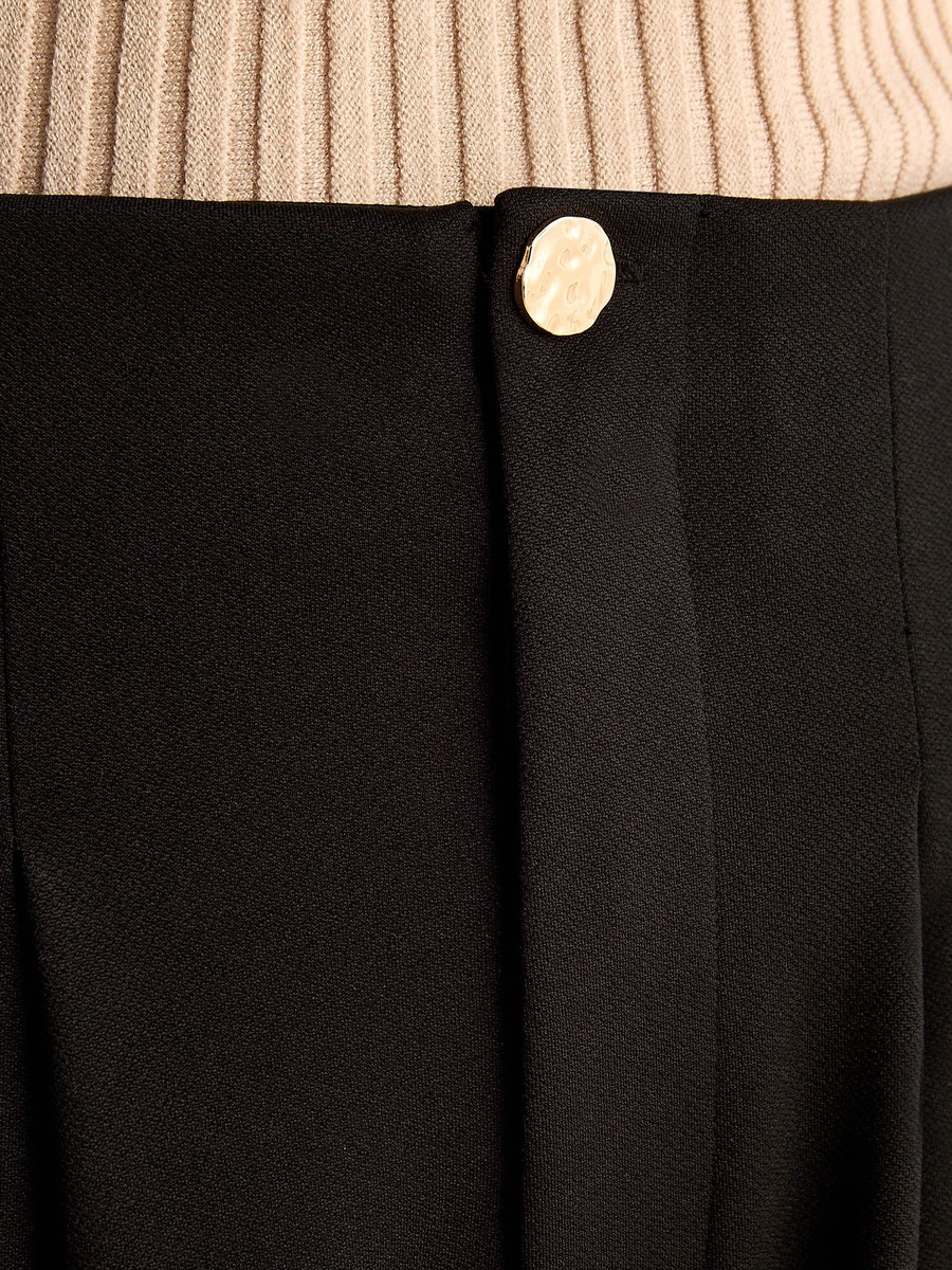 Pleated Wide Leg Trousers