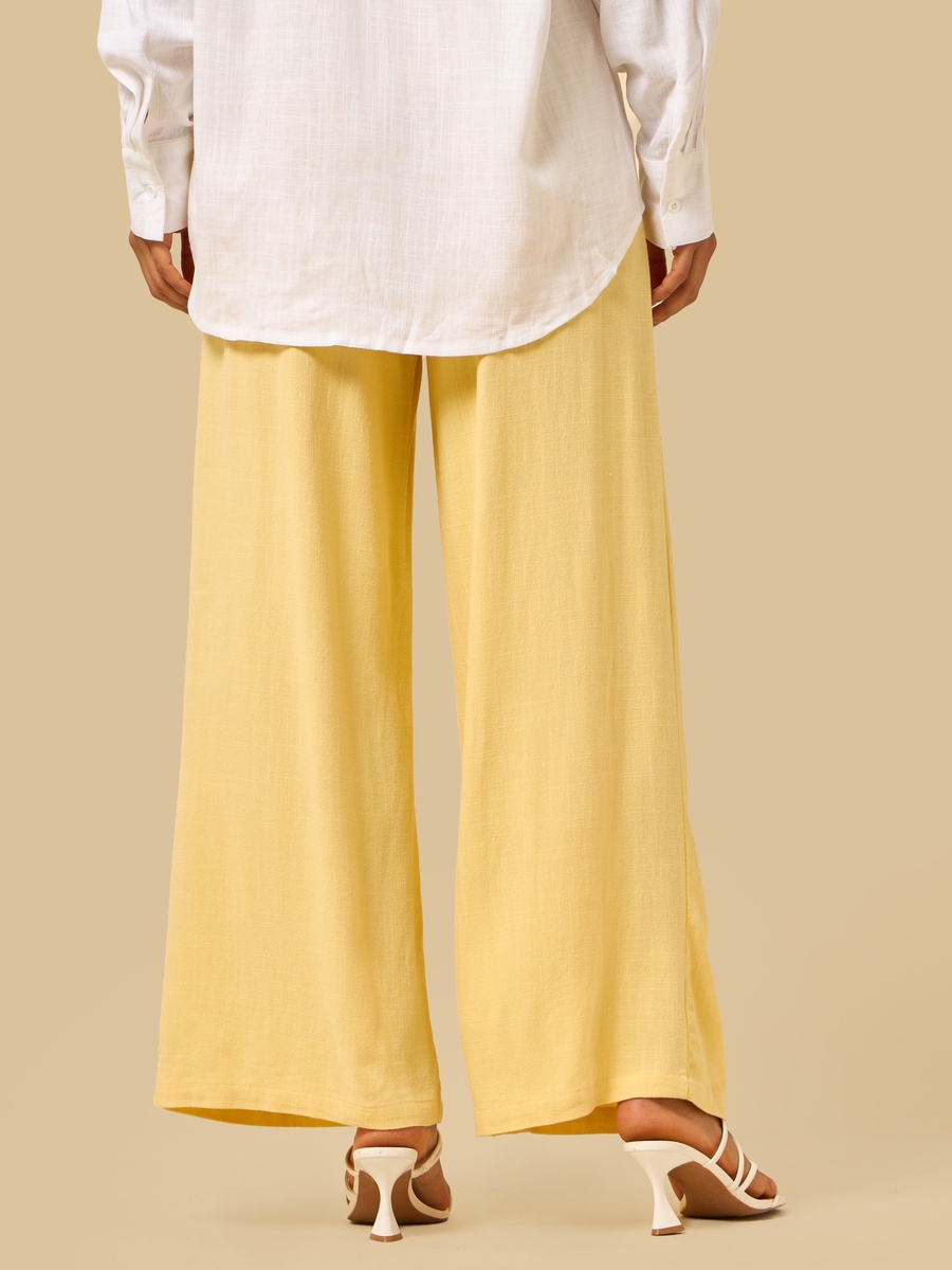 Viscose Blend Wide Leg Pants