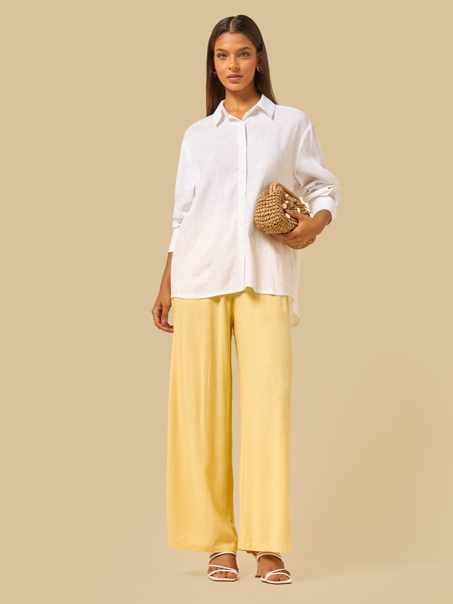 Viscose Blend Wide Leg Pants