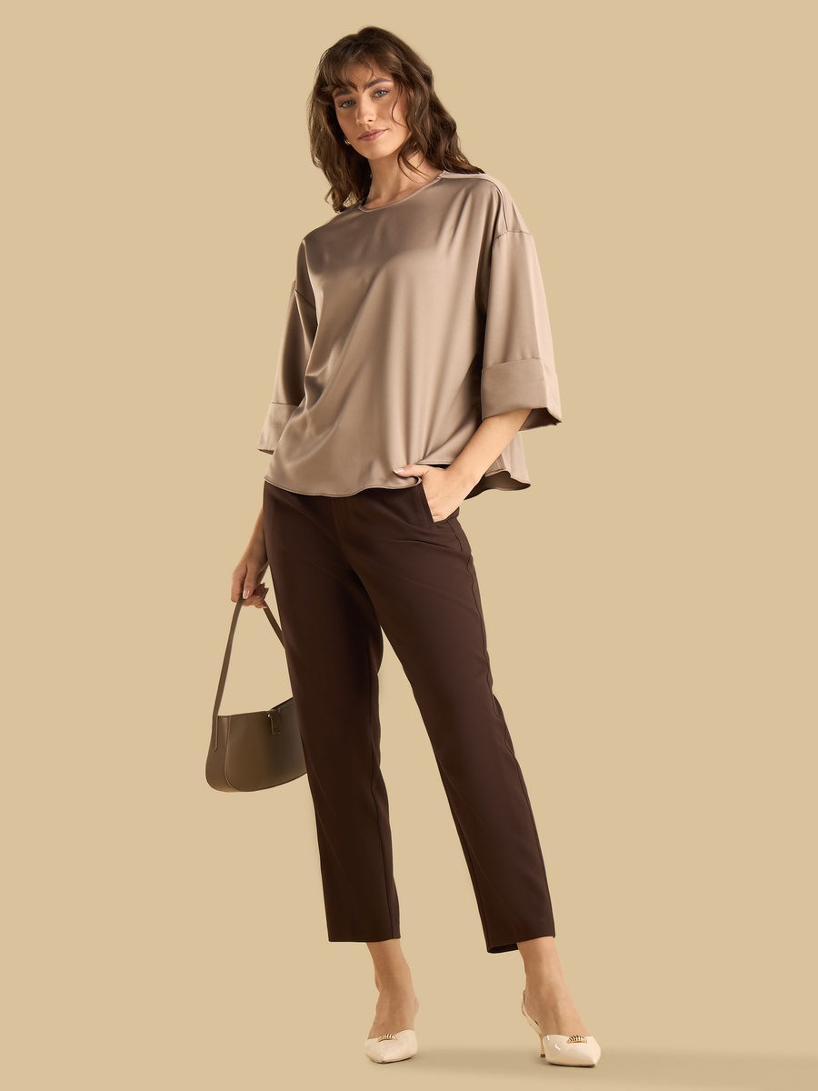 Pintuck Tapered Pants