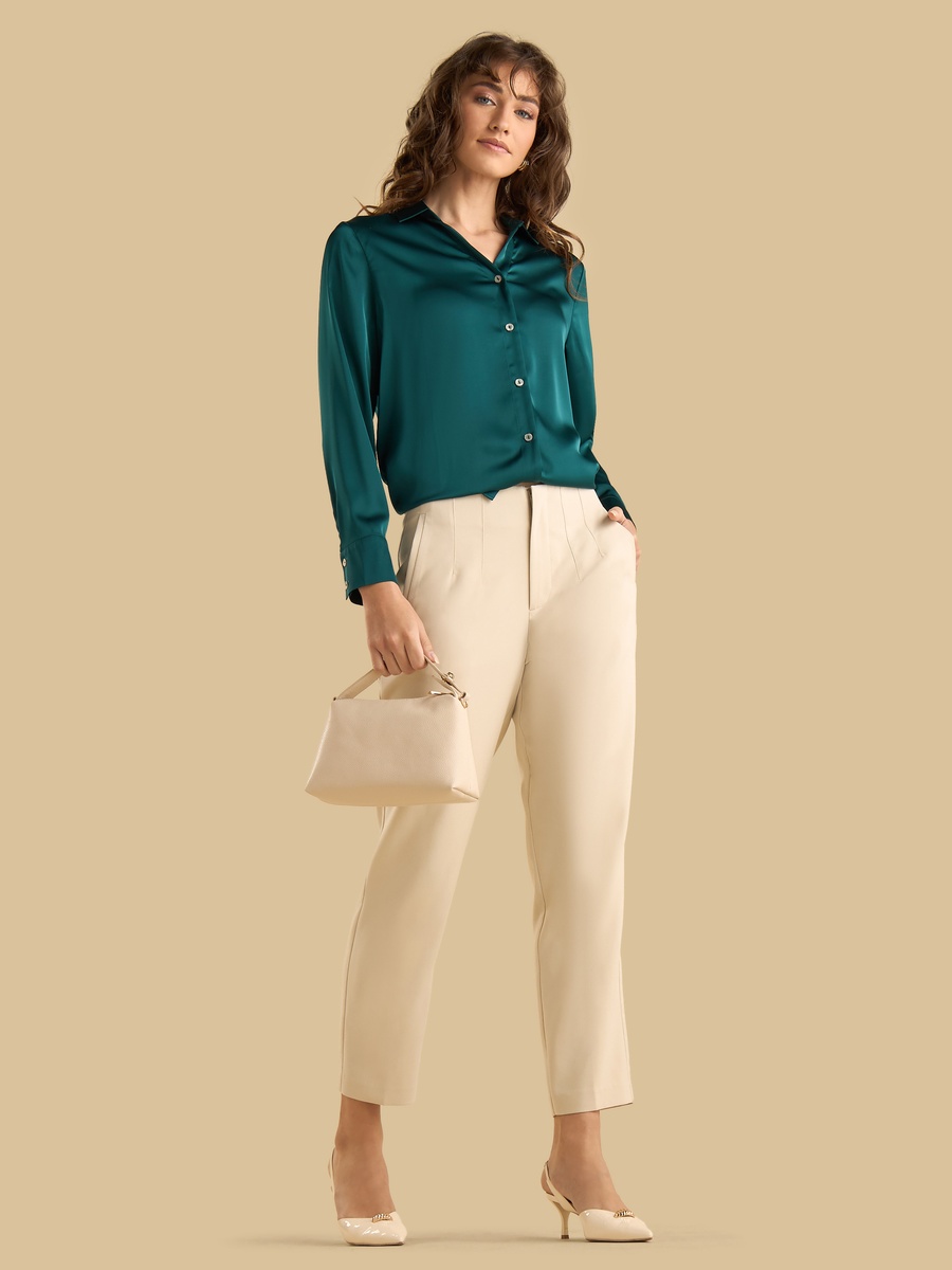 Pintuck Tapered Pants