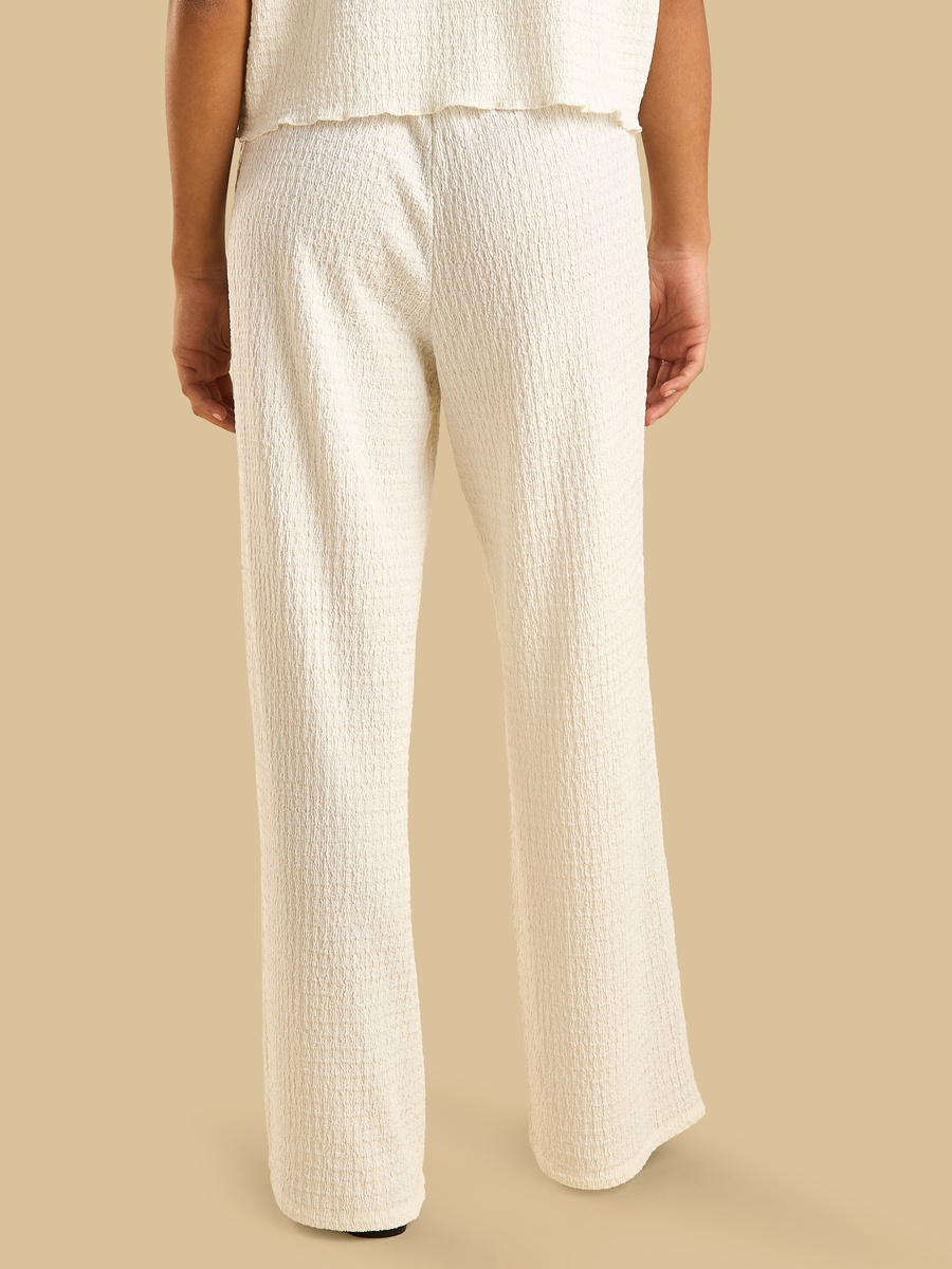 Textured Wide Leg Pants