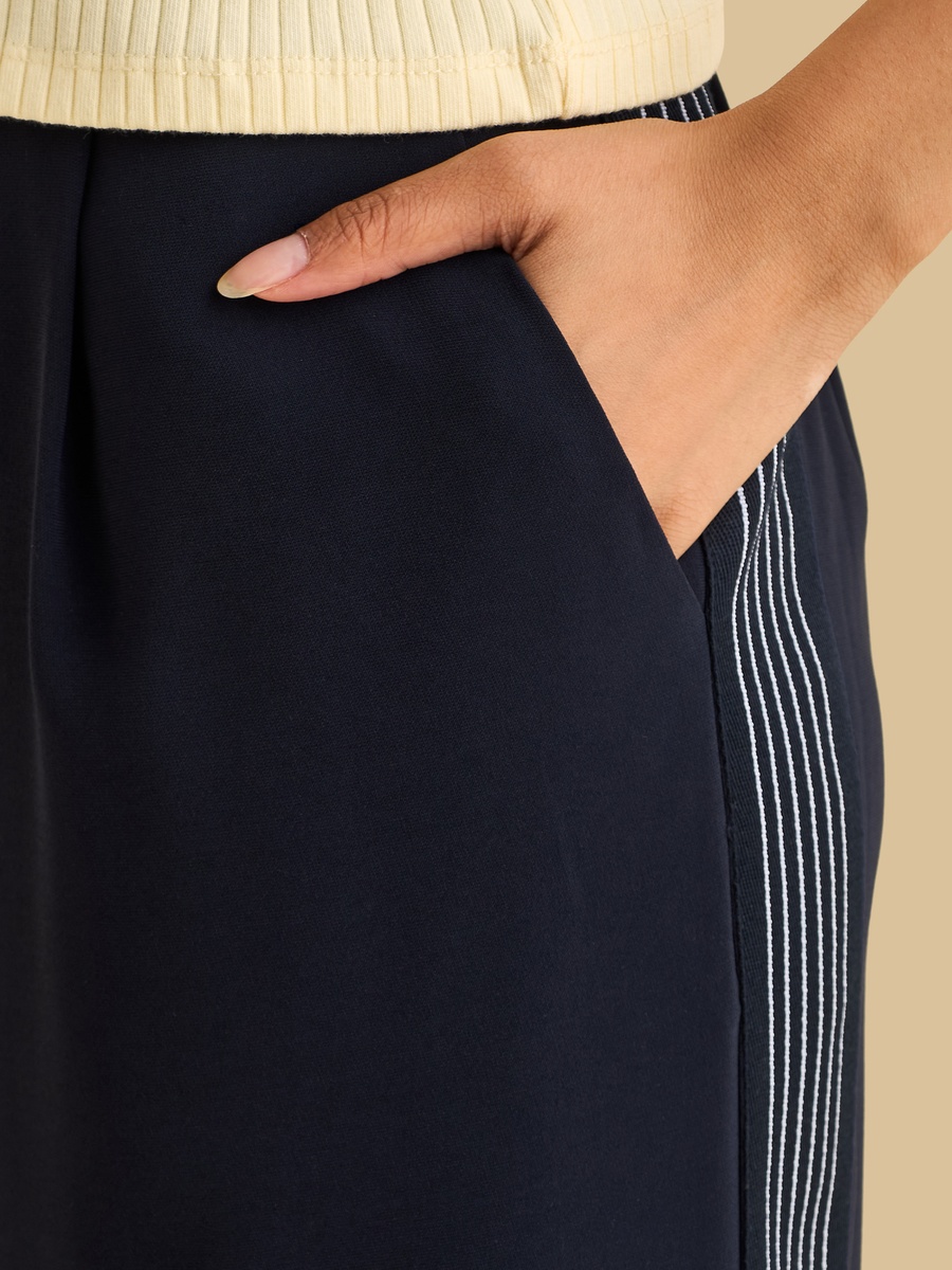 Tape Panel Wide Leg Pants